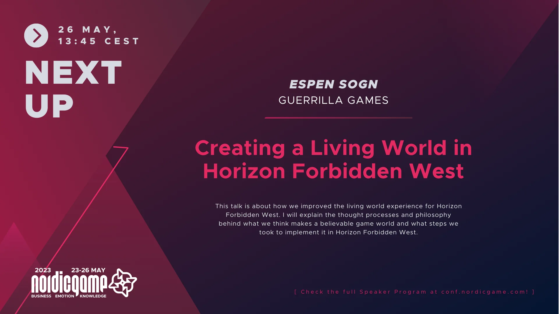 Espen Sogn - Creating a Living World in Horizon Forbidden West